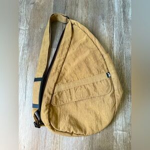 Ameri Bag Healthy Back Travel Bag Crossbody Sling Bag Canvas Brown Tan